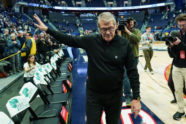 UConn’s Auriemma gets 1,200th win; 3rd in Div. I