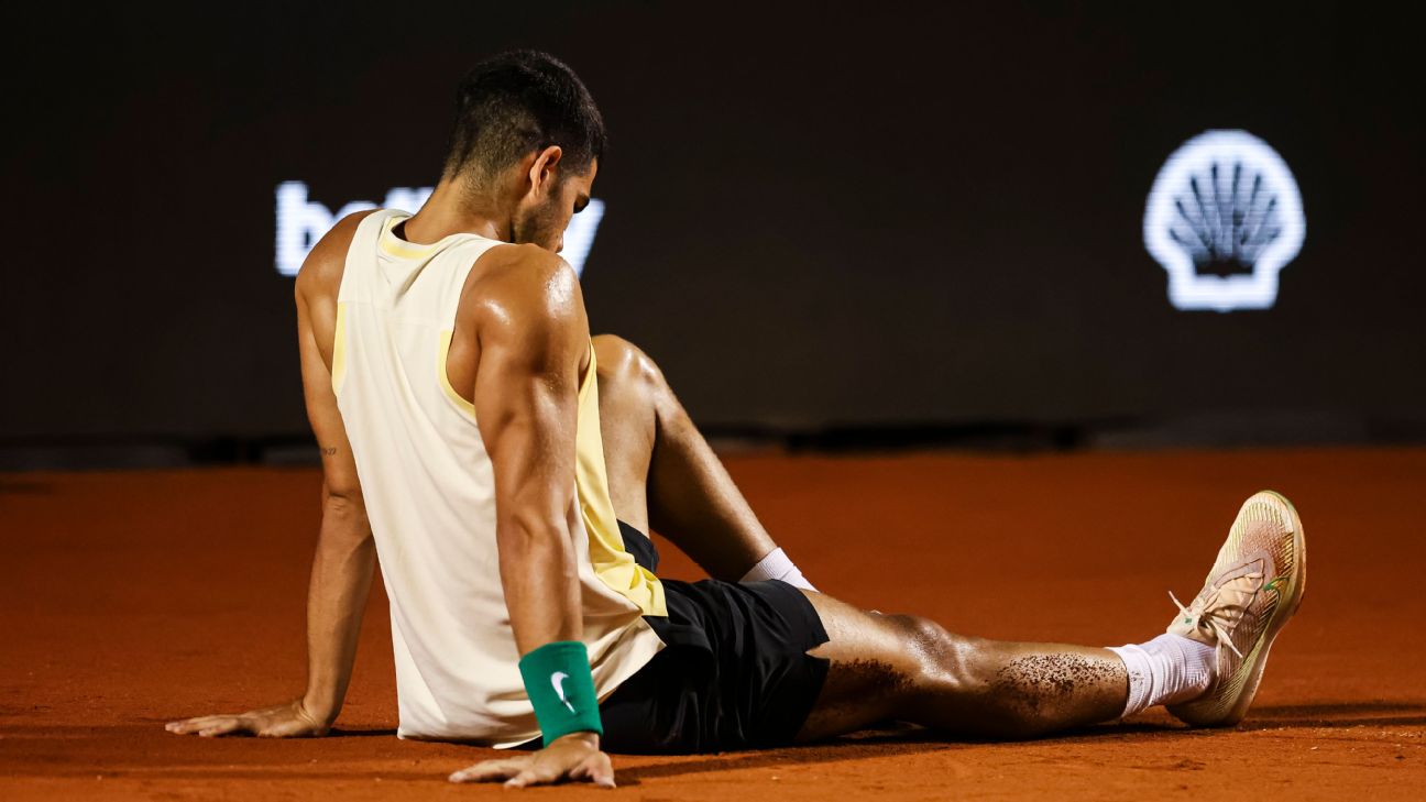 Alcaraz out just 'a few days' after ankle sprain