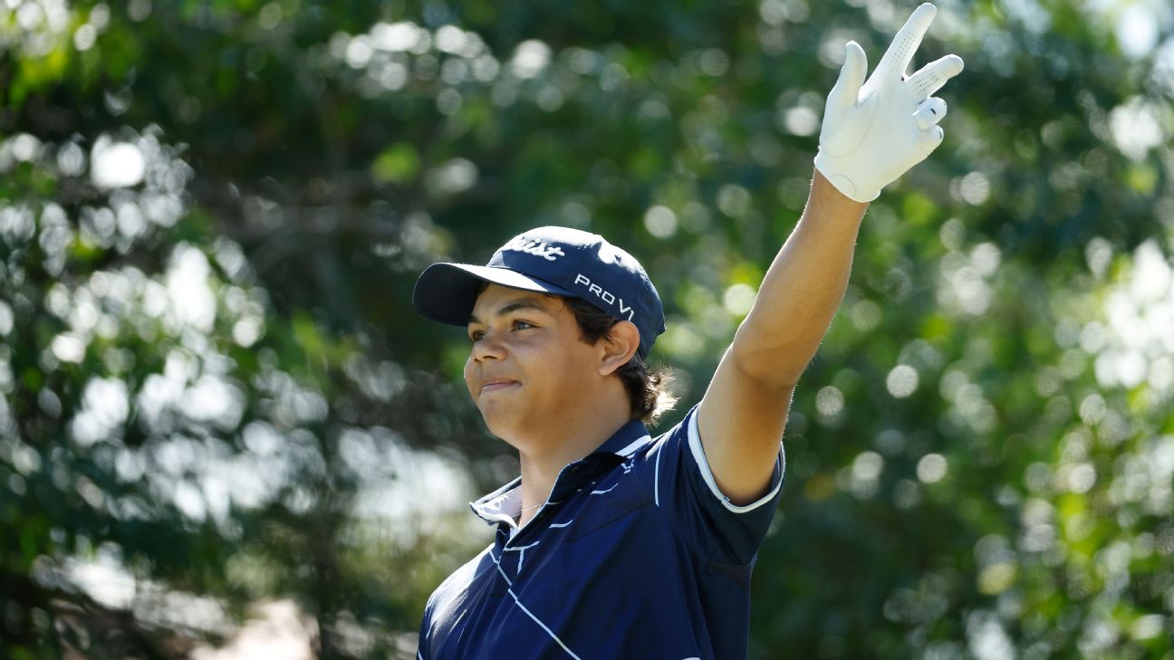 Woods  son takes shot at Open qualifier  cards 81