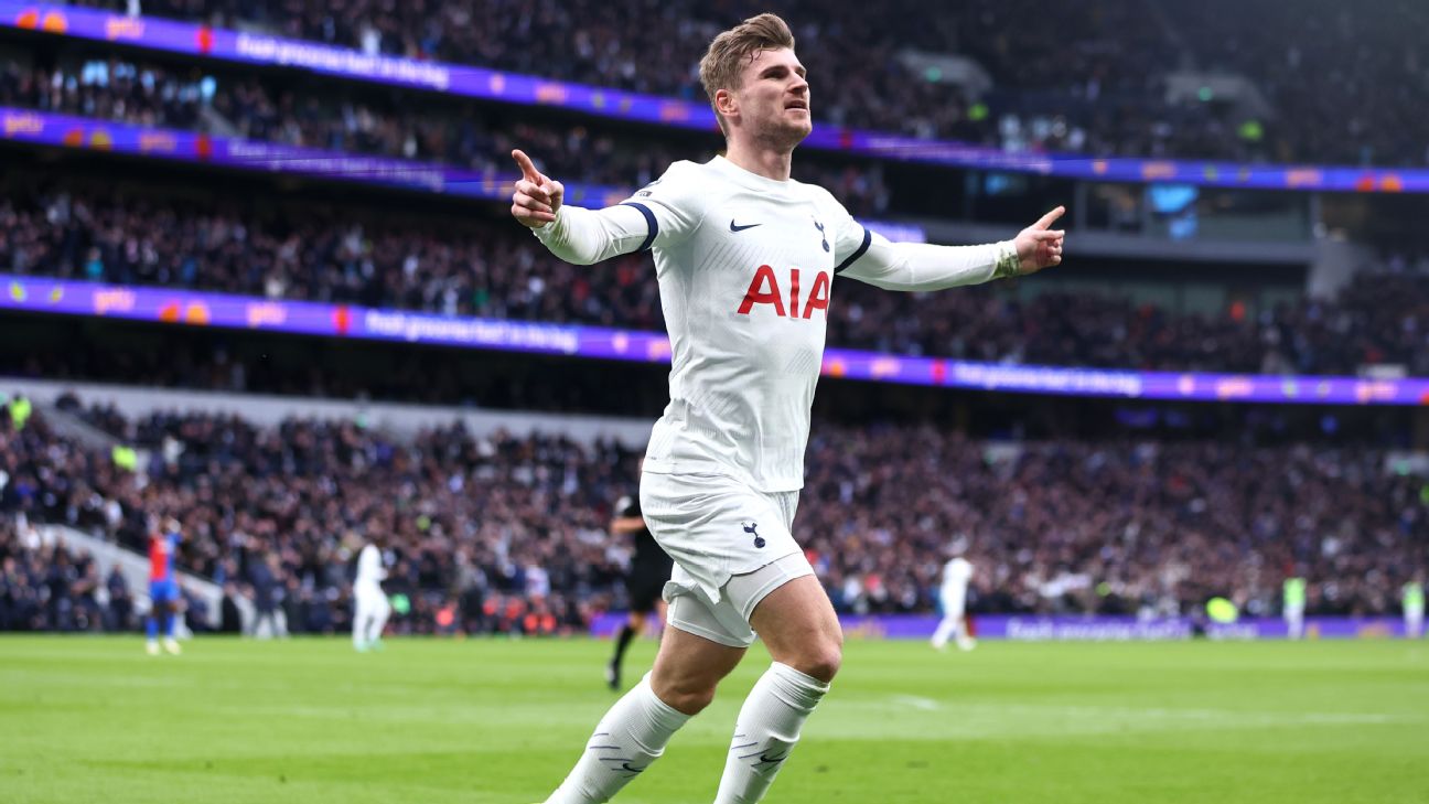 Werner scores first Spurs goal in comeback win