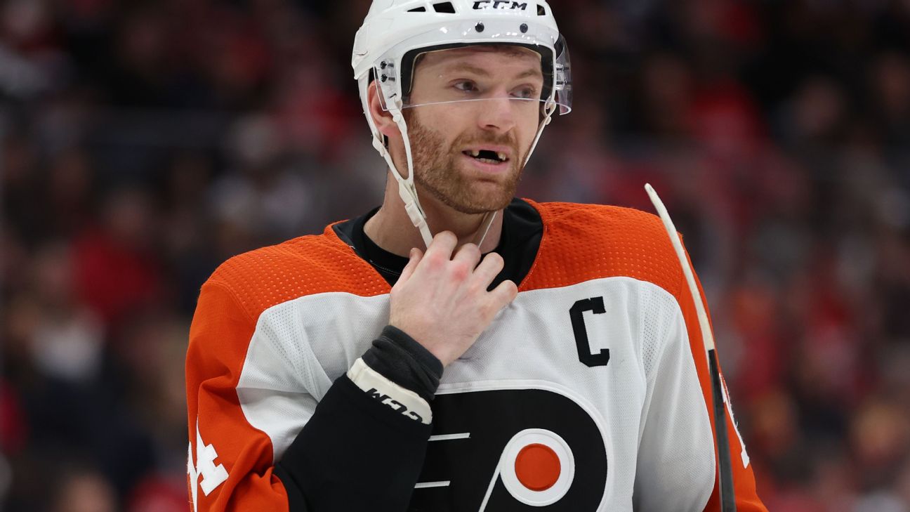 Flyers' Couturier to miss first 2 games of road trip
