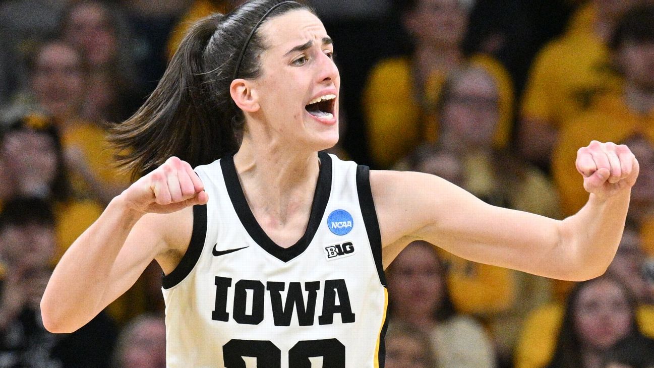 Caitlin Clark closes home career, Iowa defeats West Virginia - ESPN