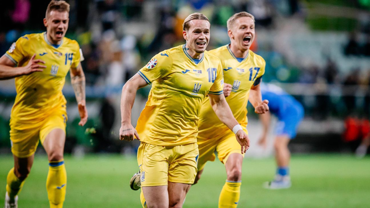 Chelsea's Mudryk sends Ukraine to Euro 2024
