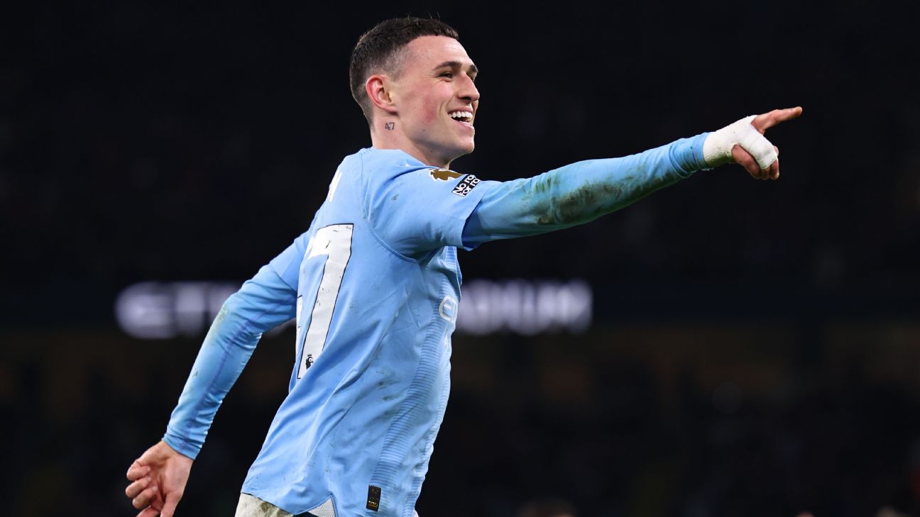 Stunning Foden hat trick gives City win over Villa