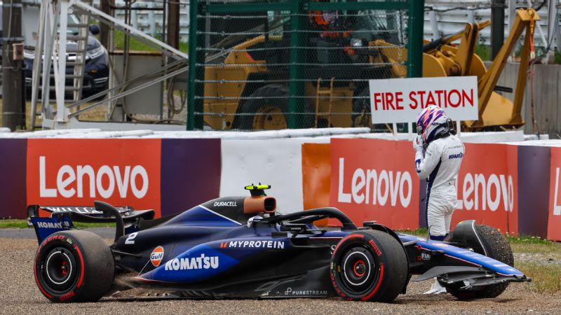 Sargeant crashes, but Williams chassis survives