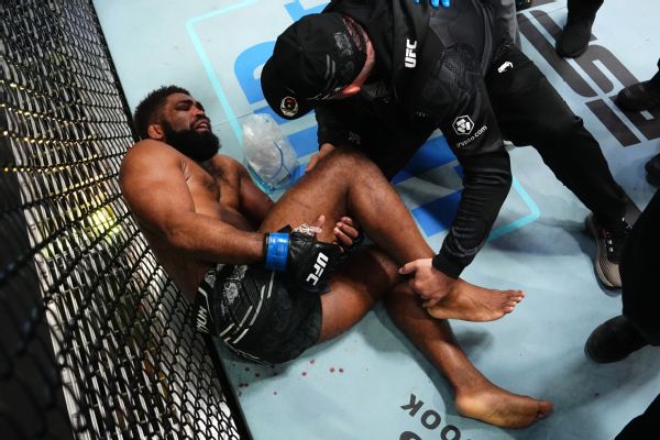 UFC’s Curtis tore right hamstring in loss to Allen