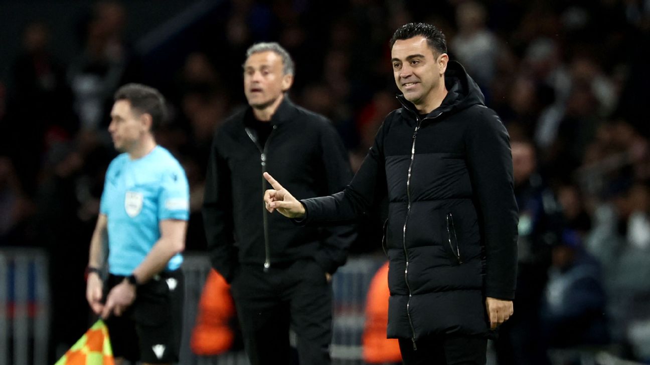 Xavi gets the better of Luis Enrique as Barça edge PSG in first leg