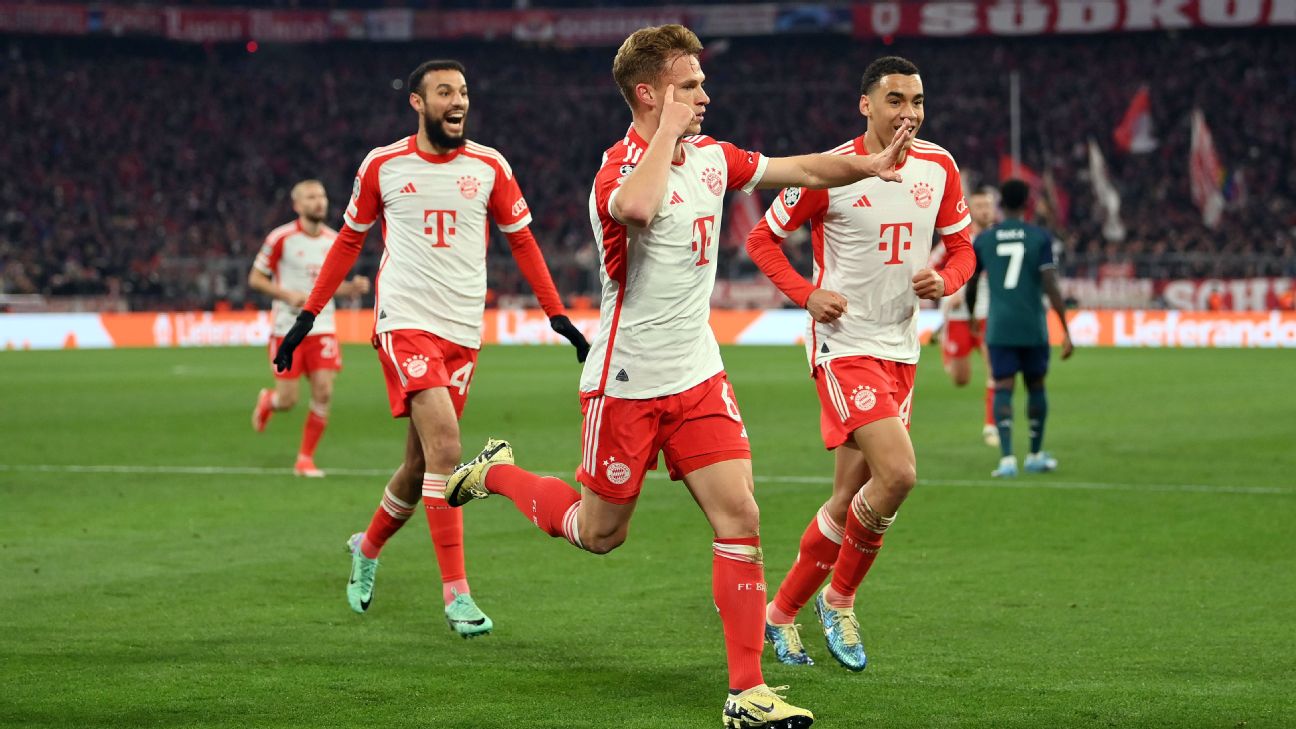Gritty Bayern knock out Arsenal to enter semis