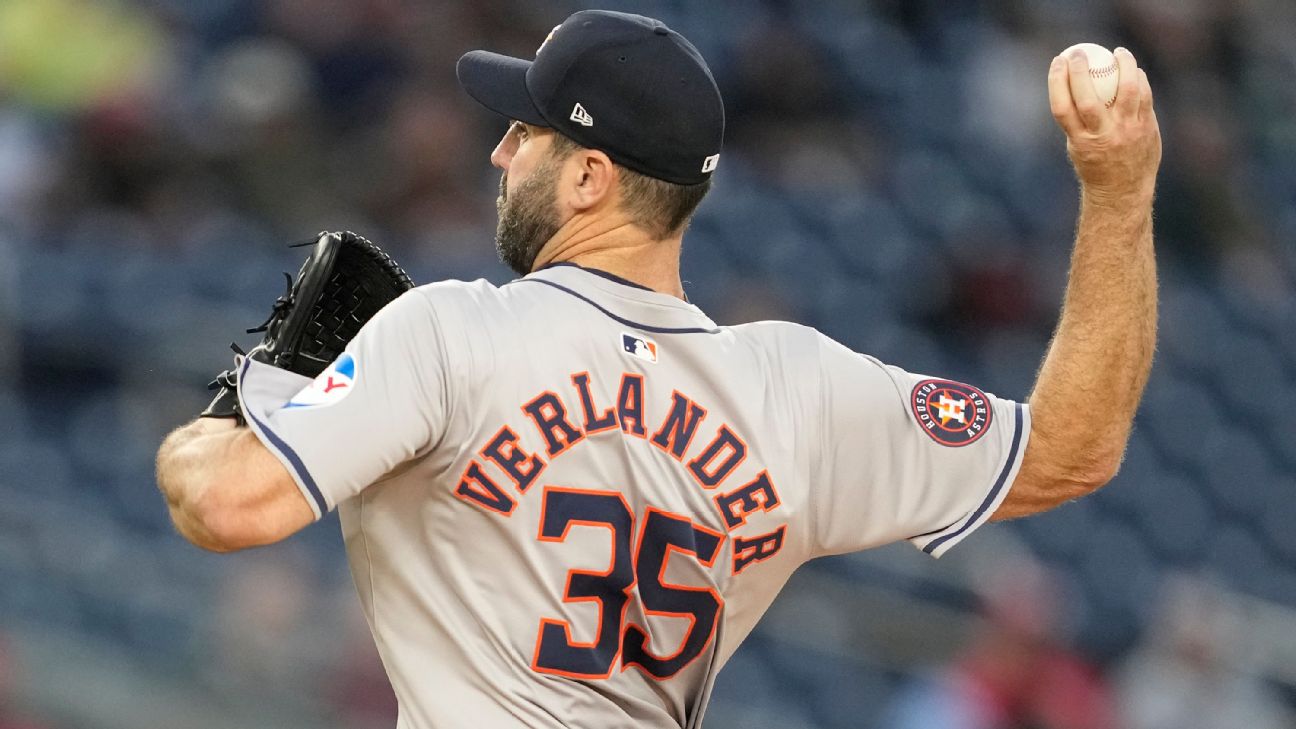 Justin Verlander pitches six solid innings in season debut for Astros ...