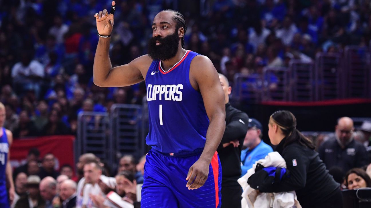NBA自由球员等级：哈登，快船队同意签署为期两年的合同