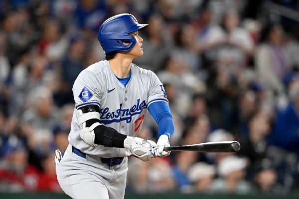 Shohei Ohtani has first 3-double game in Dodgers' rout of Nats