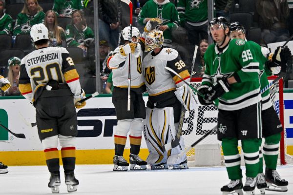 Stars in 2-0 series hole again after Game 2 loss to Knights