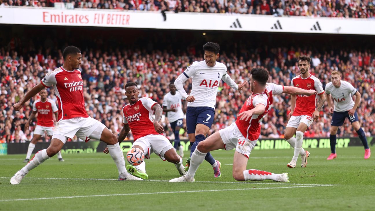 Follow live: Leaders Arsenal visit Tottenham in North London derby