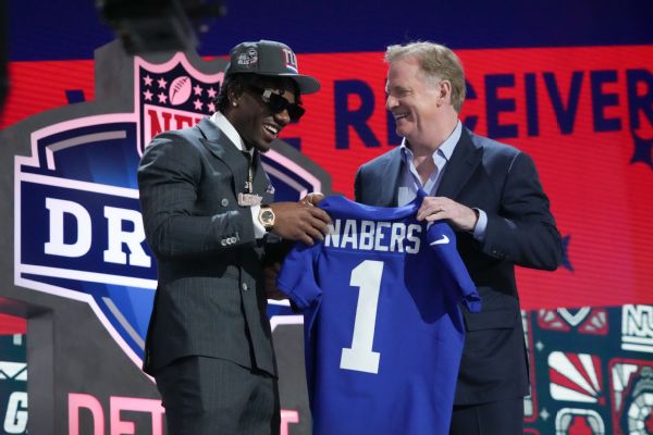 Giants 'ecstatic' with Malik Nabers as No. 6 pick of NFL draft
