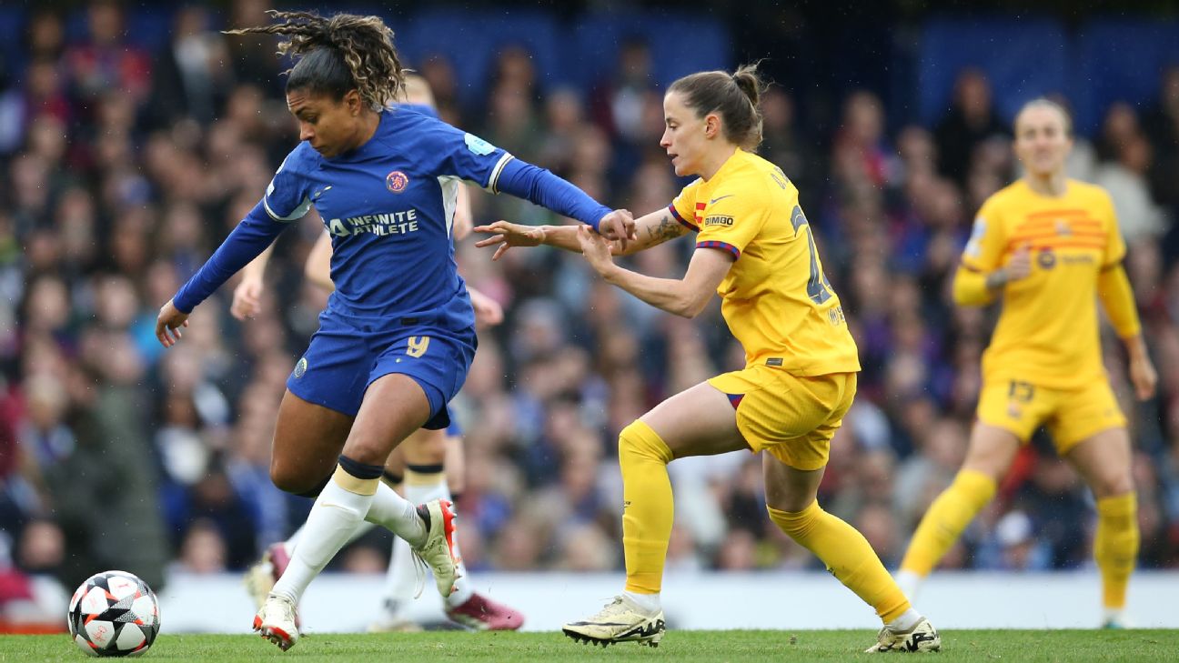 LIVE: Chelsea, Barcelona battle in Women's UCL semifinals
