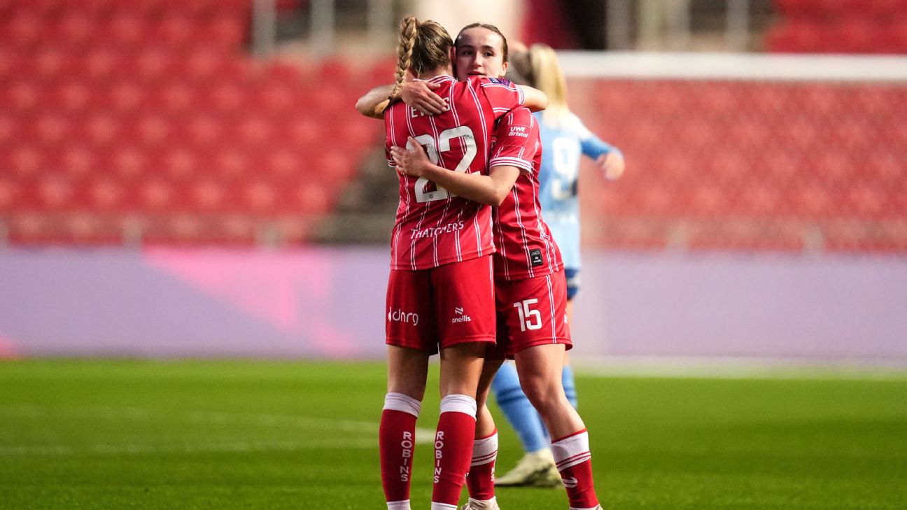 WSL  Bristol City relegated  Palace up for 1st time