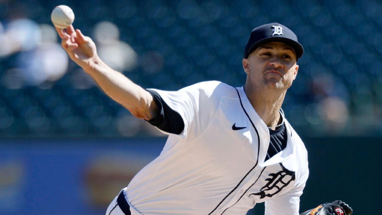 Tigers' Jack Flaherty strikes out first 7 batters, ties AL record