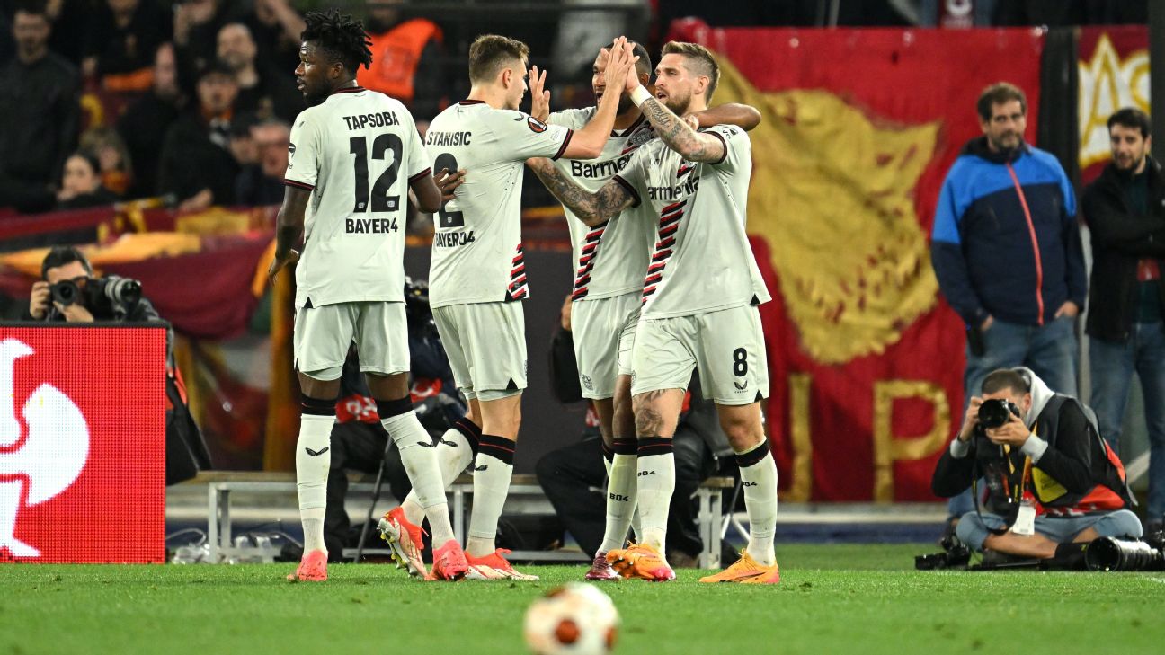 Leverkusen blank Roma  unbeaten run now at 47