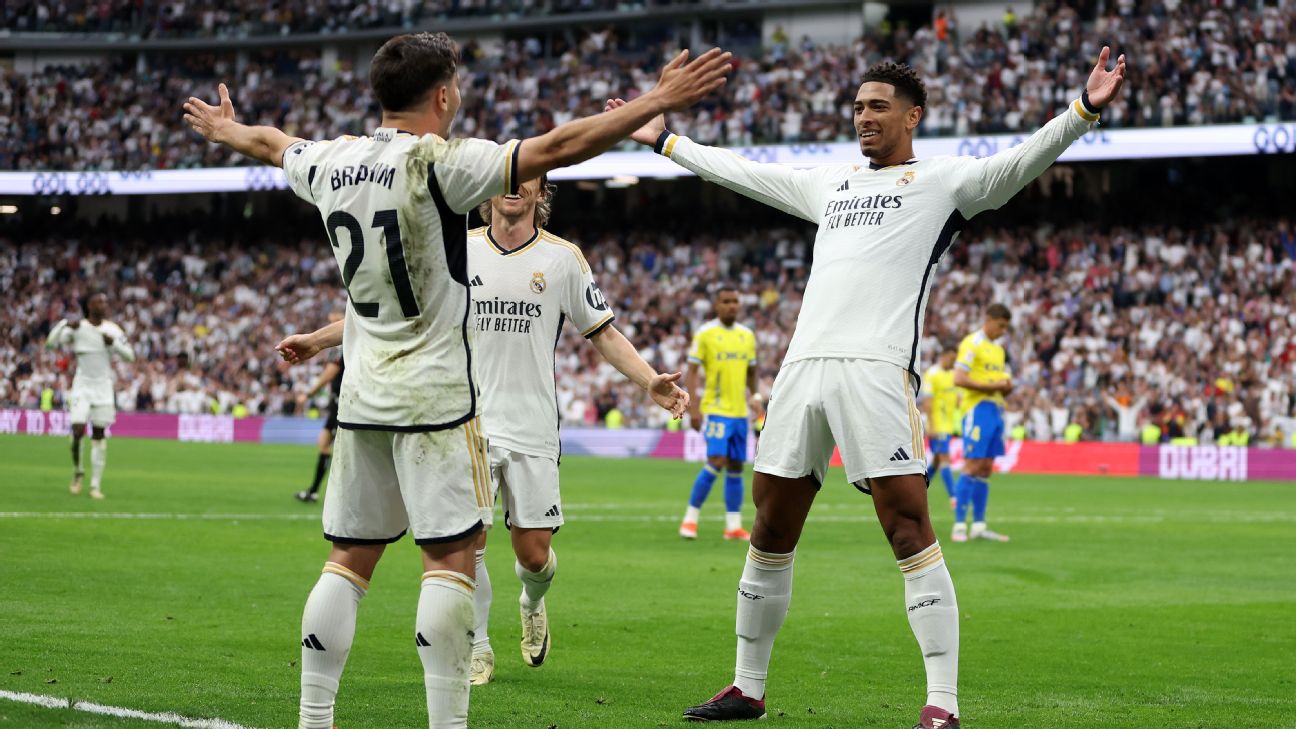 Madrid ease past Cádiz to edge closer to title