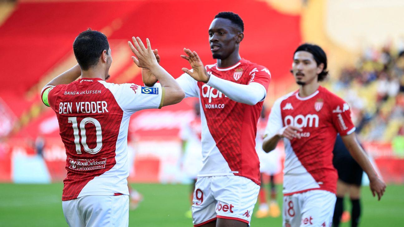 Monaco consolidate second spot with 4-1 win over lowly Clermont  Brest draw at Nantes