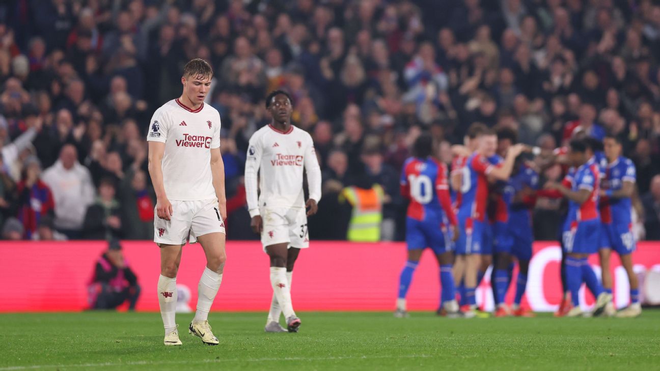 Man United lose 4-0 at Palace for record 13th Prem defeat