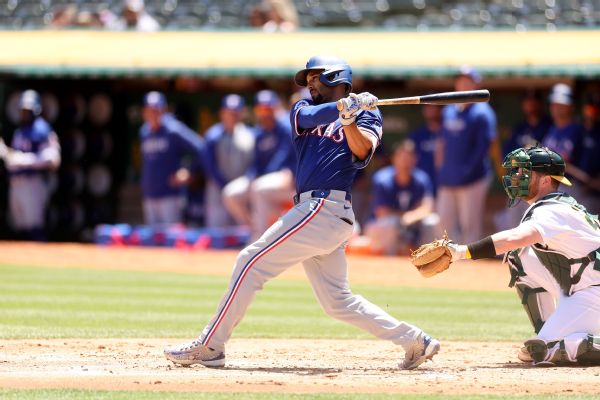 Rangers 'break out' in 10-run inning, top A's in 4th straight win