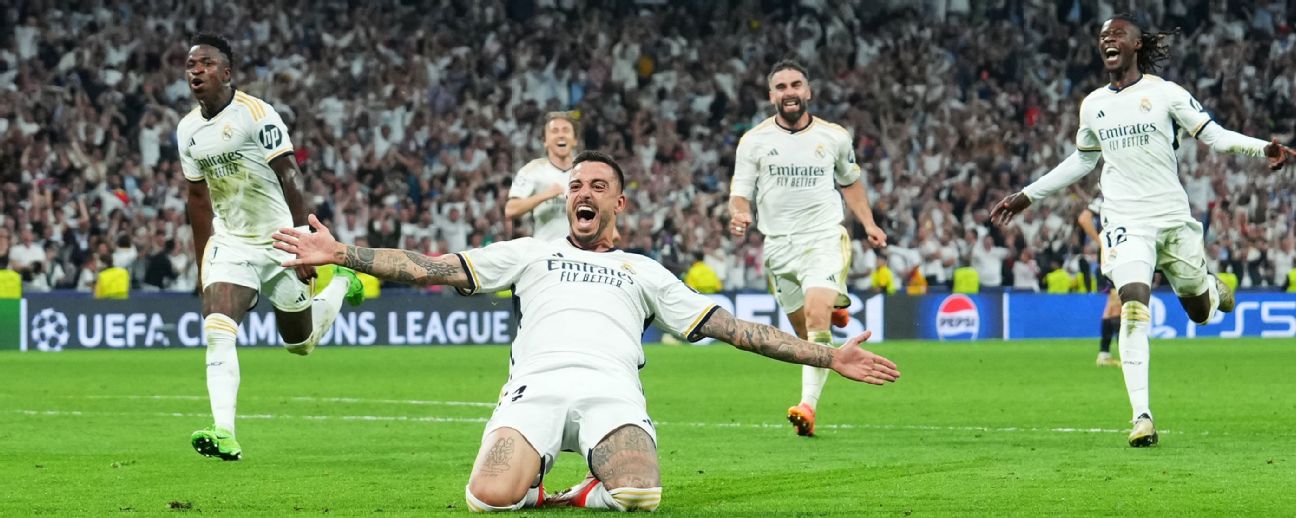 Real Madrid 21 Bayern Munich (43 on agg) Supersub Joselu inspires epic late comeback win as