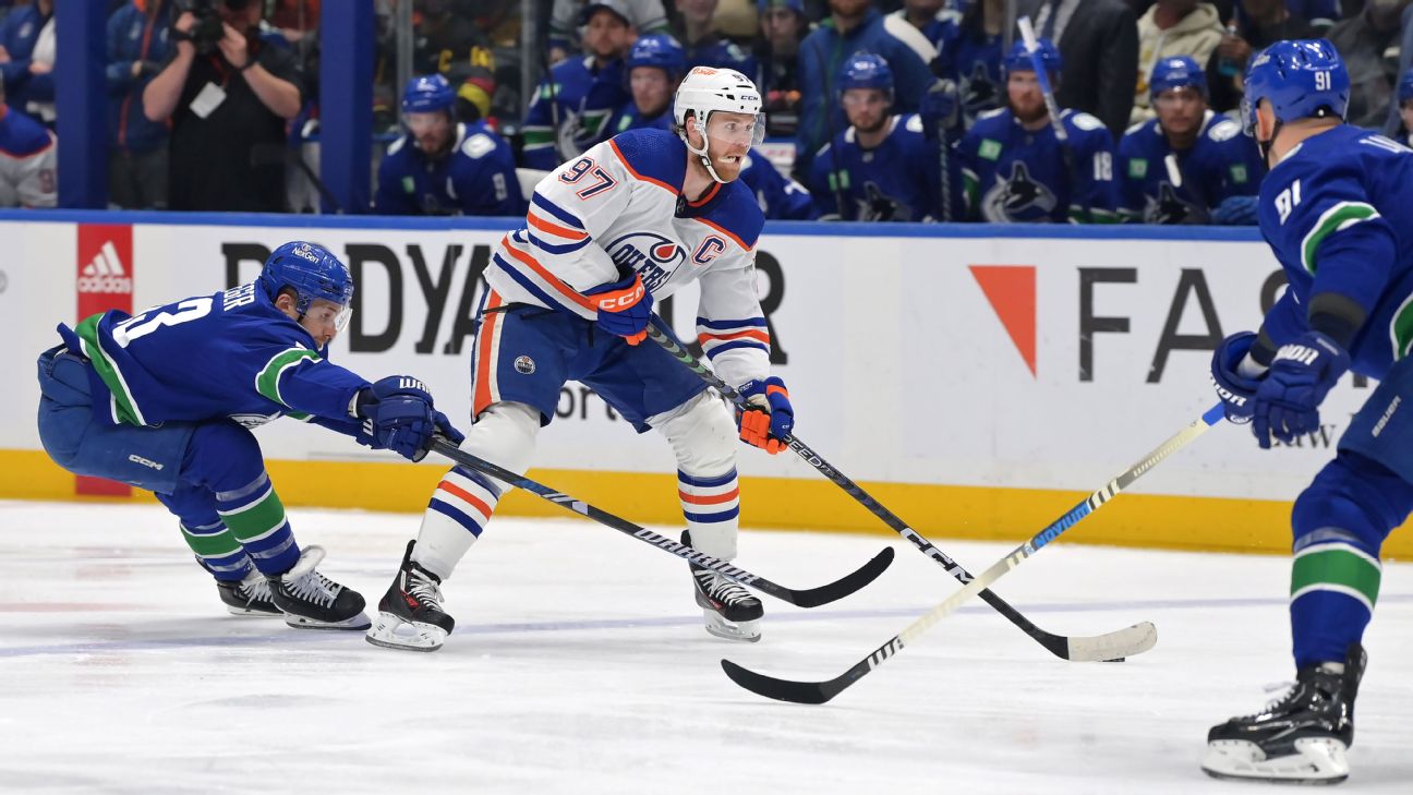 Oilers keep calm after blowing 3-goal lead to Canucks in Game 1