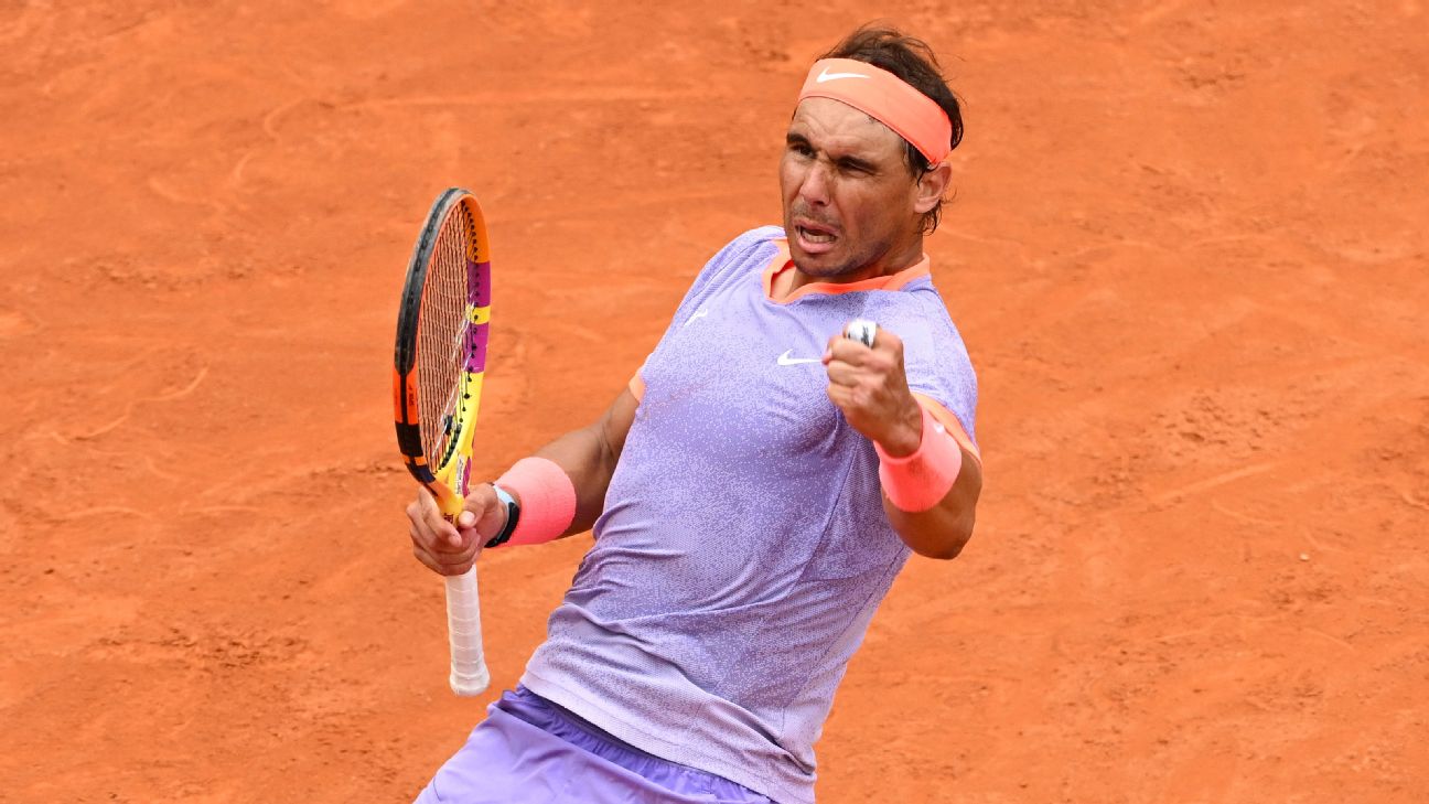 Nadal rallies for first-round win at Italian Open