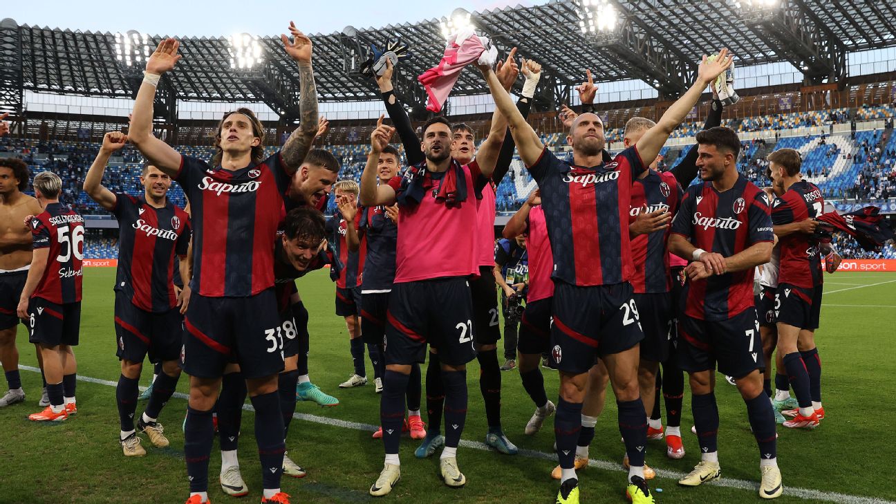 Bologna boost CL hopes with 2-0 win at Napoli