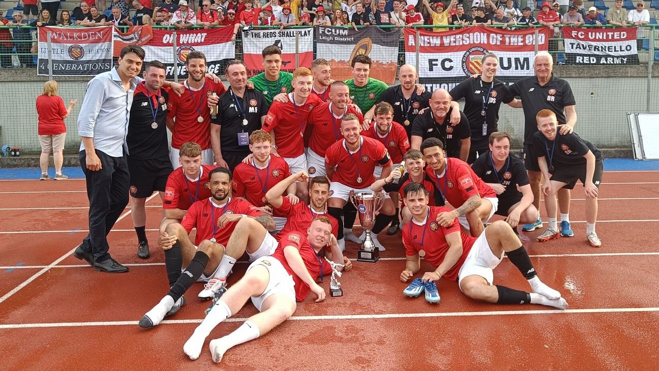 FC United of Manchester win European trophy