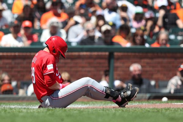 Reds' Friedl breaks thumb on HBP, out 4-5 weeks
