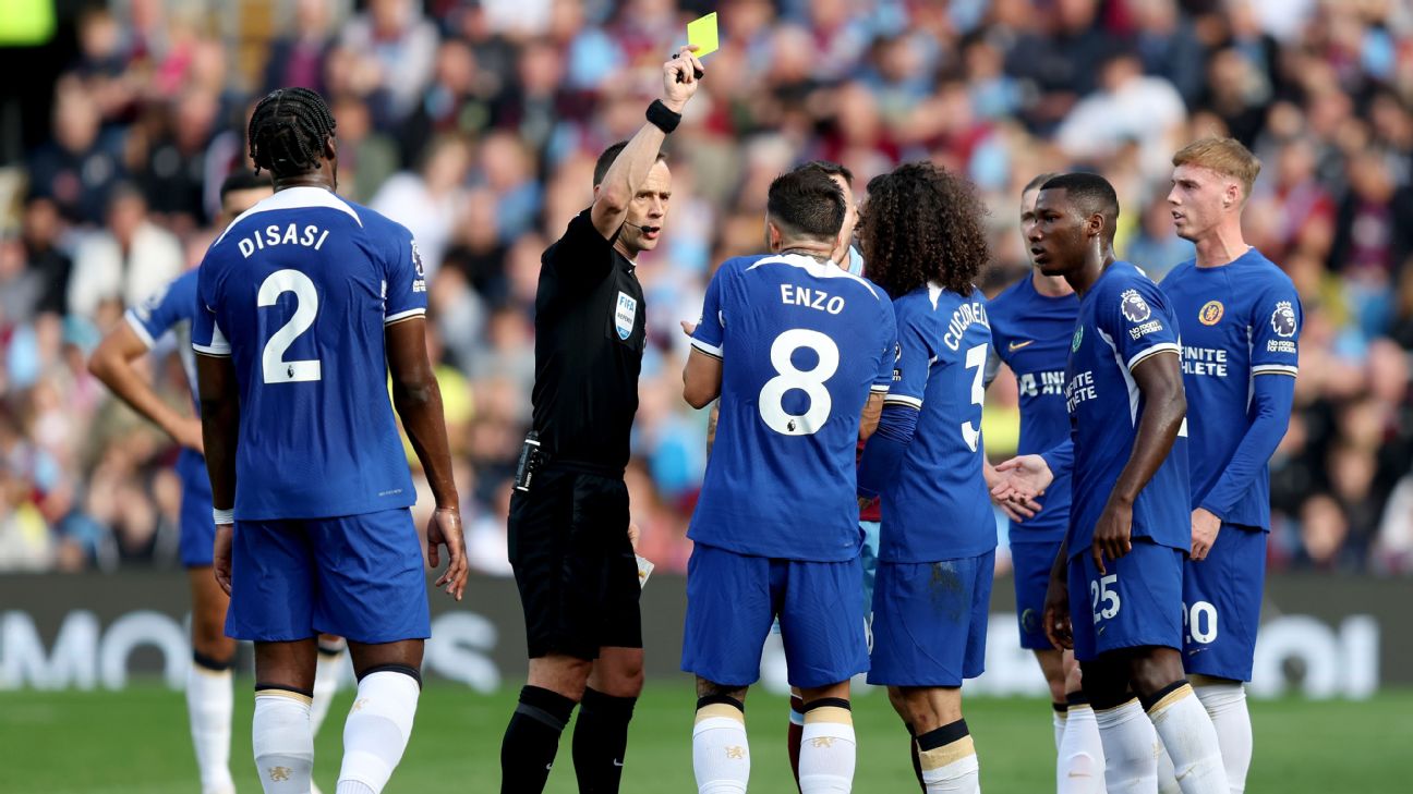 Chelsea shown most yellow cards in a PL season