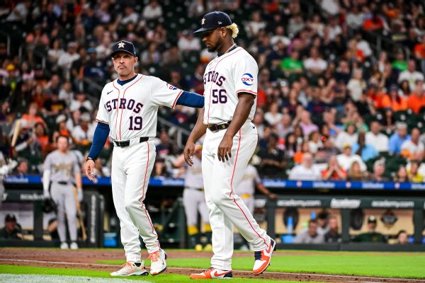 Astros RHP Blanco ejected after glove inspection