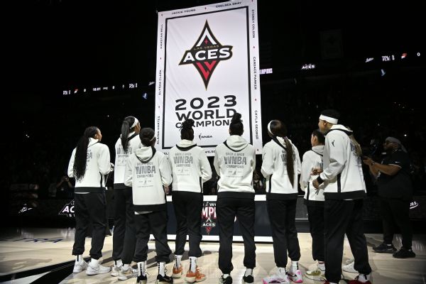 Aces honored with rings, raise 2nd WNBA championship banner