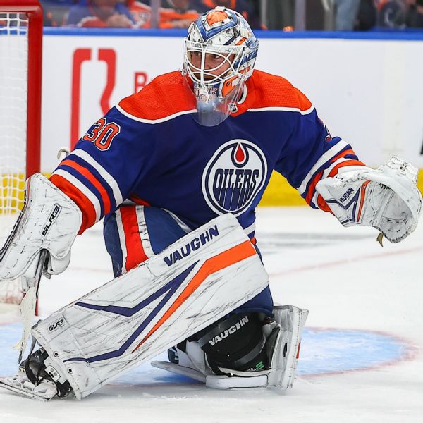 In first playoff start, Calvin Pickard leads Oilers to win