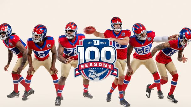 New York Giants unveil uniform to celebrate 100th season