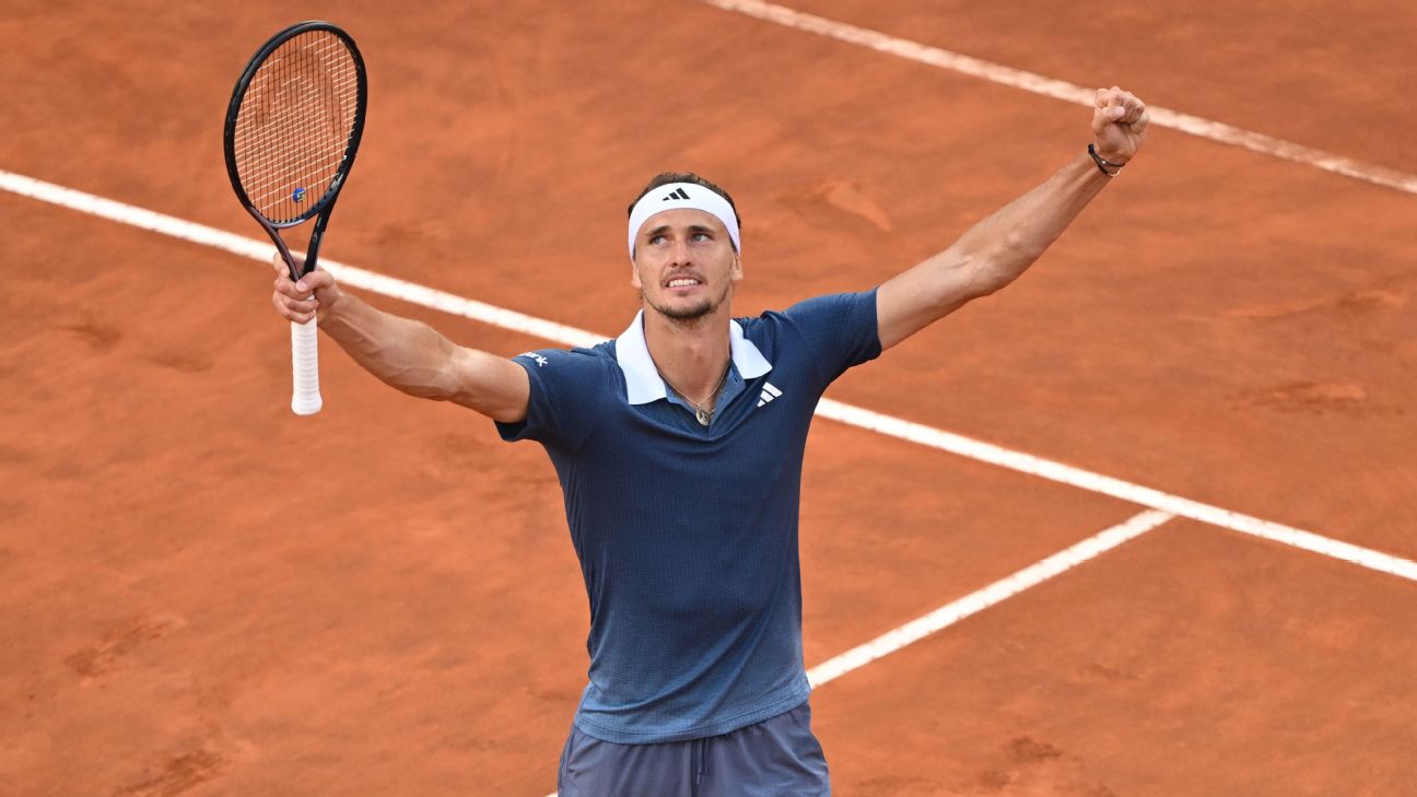 Zverev rides dominant serve to Italian Open title