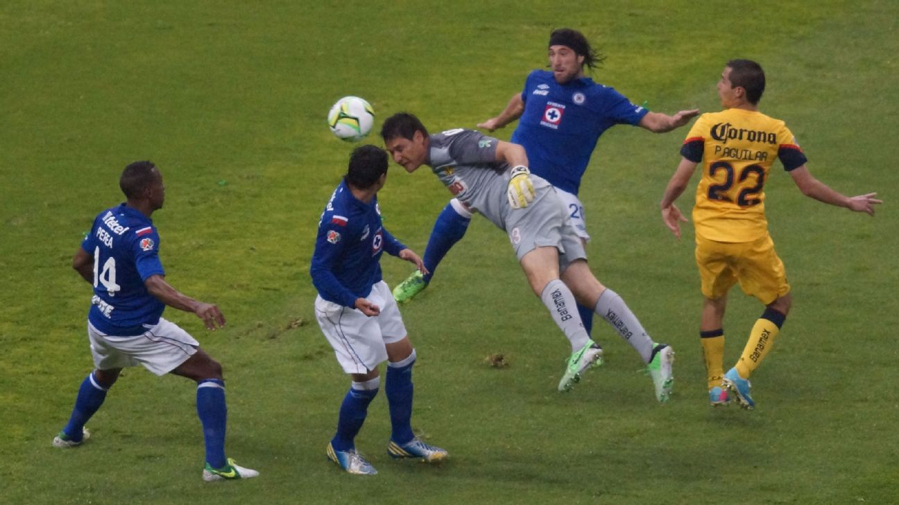 Remate de Moisés Muñoz final américa vs cruz azul 2013