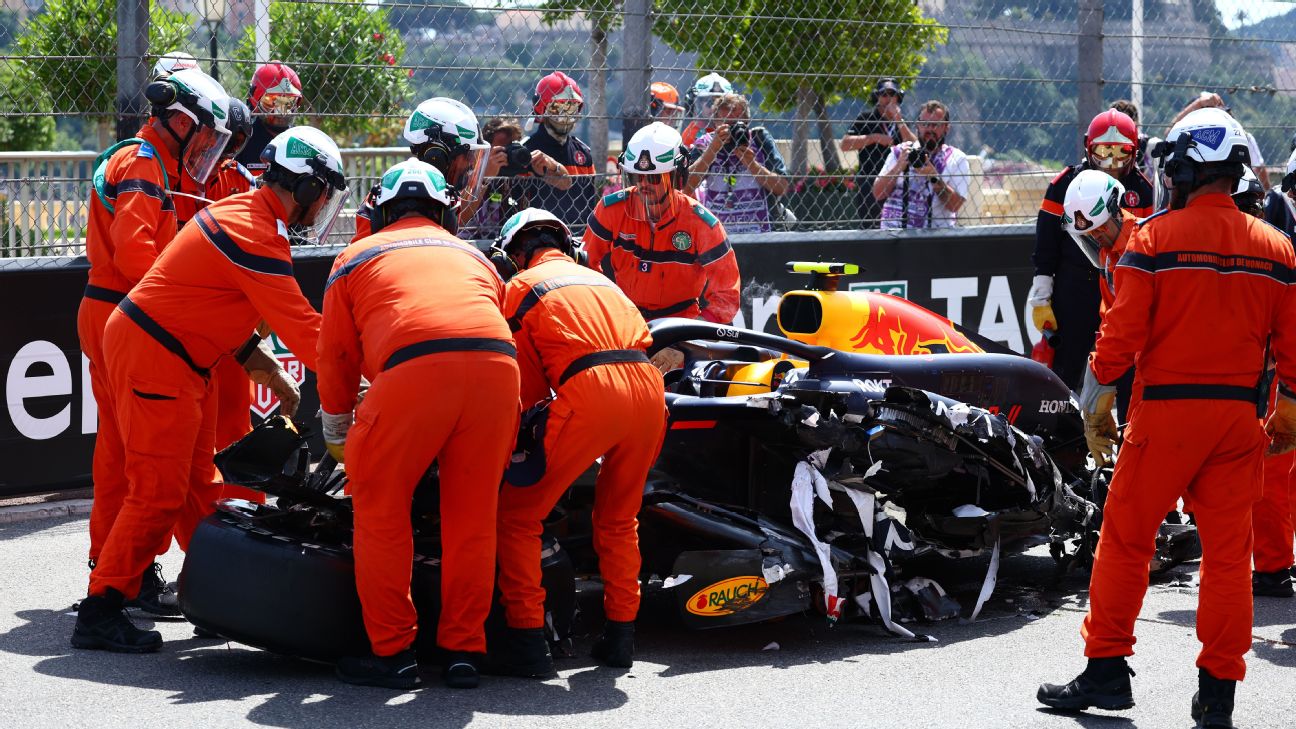 Huge crash causes early red flag at Monaco GP