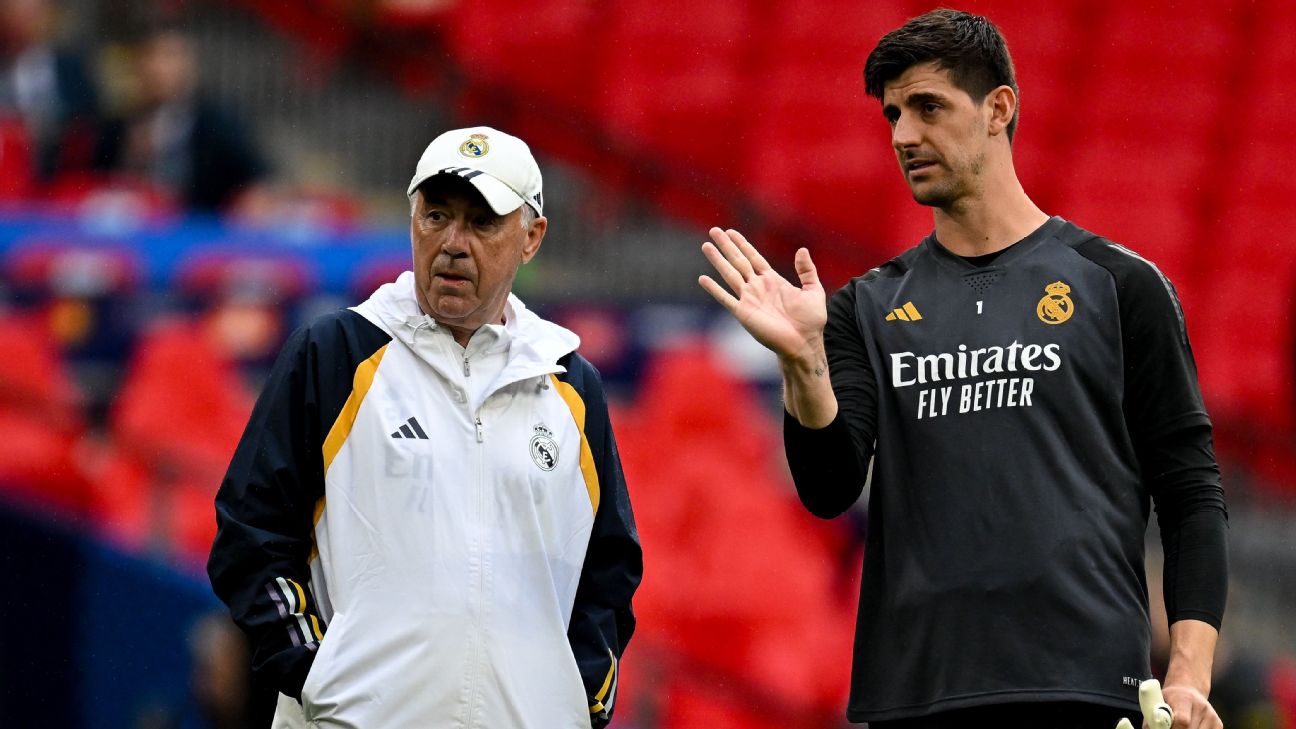 Ancelotti  Courtois to start UCL final for Madrid