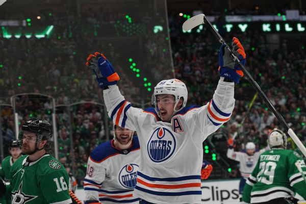 Oilers win  on cusp of first Cup Final in 18 years