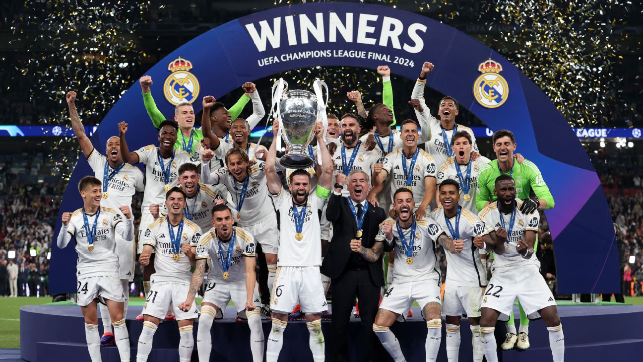 Madrid cap  10 10 season  with 15th UCL title