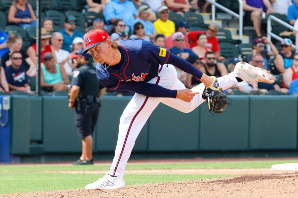 Braves 1st-rounder Waldrep likely to debut Sun.