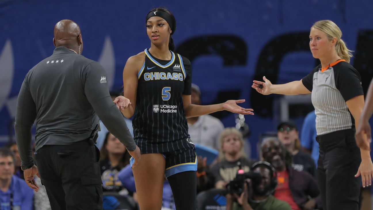 Sky's Angel Reese ejected vs. Liberty after spat with official - ESPN