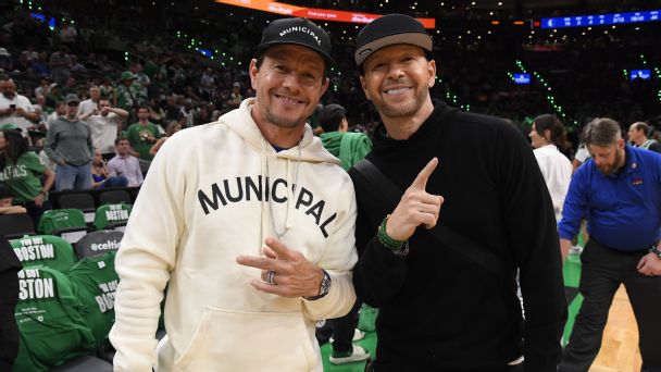 Mark and Donnie Wahlberg lead celeb appearances at NBA Finals Game 1