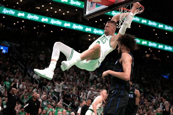 Porzingis’ return sparks Celts in Game 1 blowout