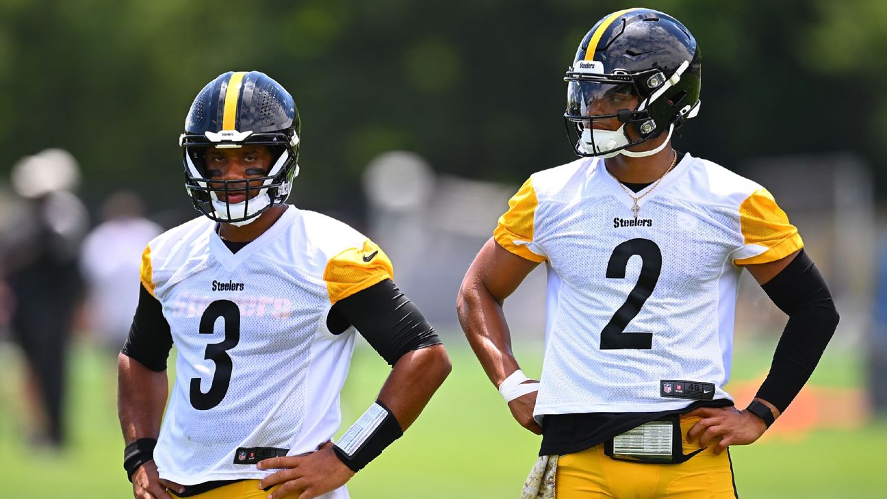 Steelers' Justin Fields gets QB1 reps with Russell Wilson held out