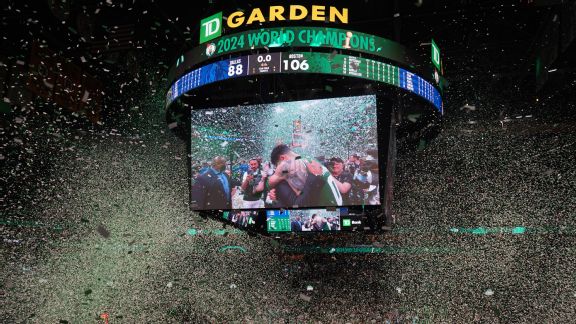 Long-awaited confetti and champagne from inside the Celtics' locker room: 'Nobody wanted to give us no time'