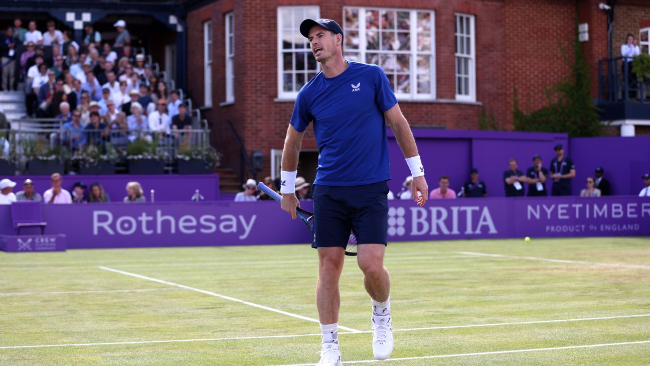Injured Murray withdraws from Queen's Champs